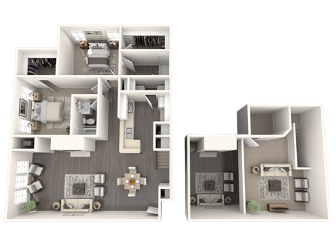 Lyman Floor Plan at Residences at Westborough Station, Westborough, MA